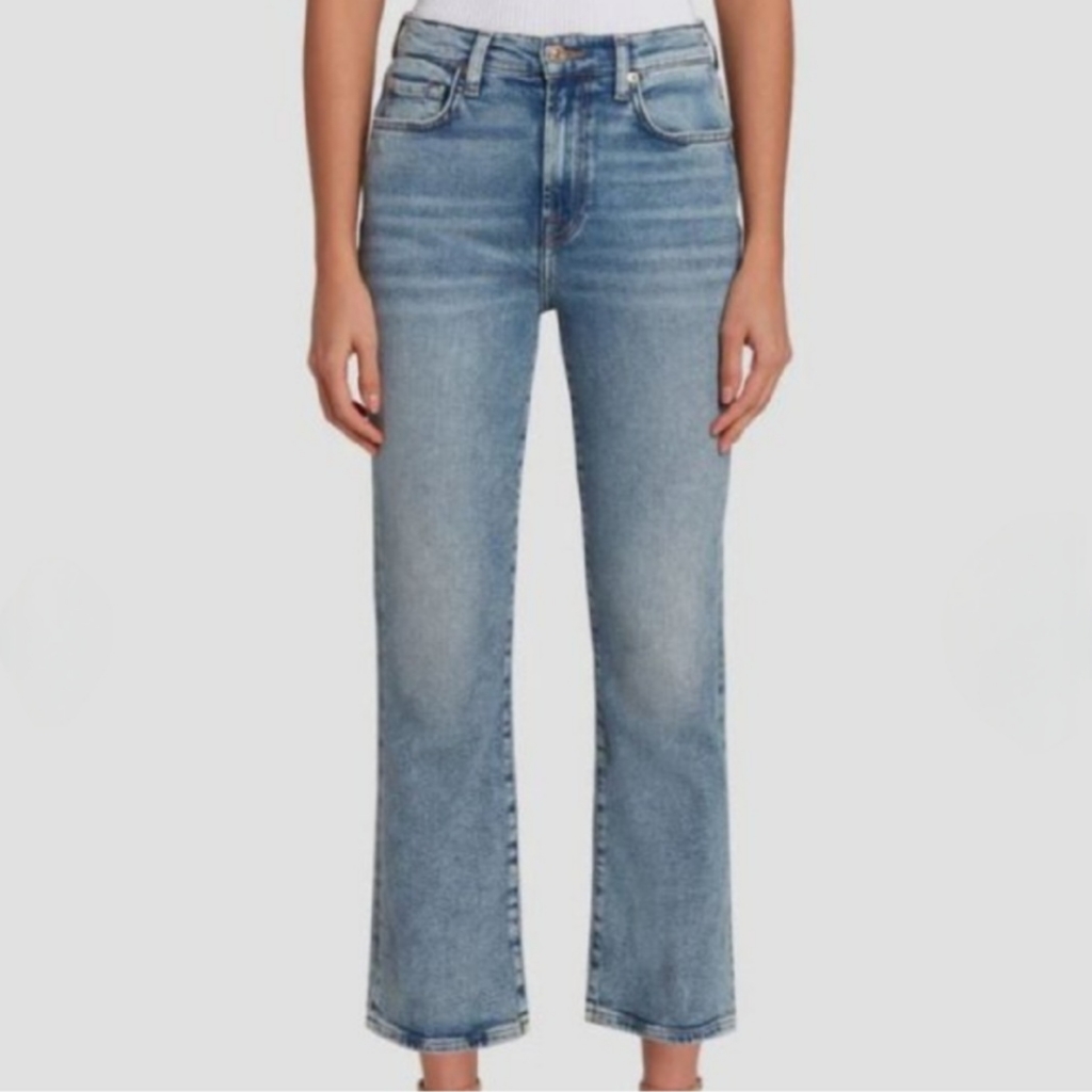 7 For All Mankind High Waist Slim Kick Jeans 31 Waist